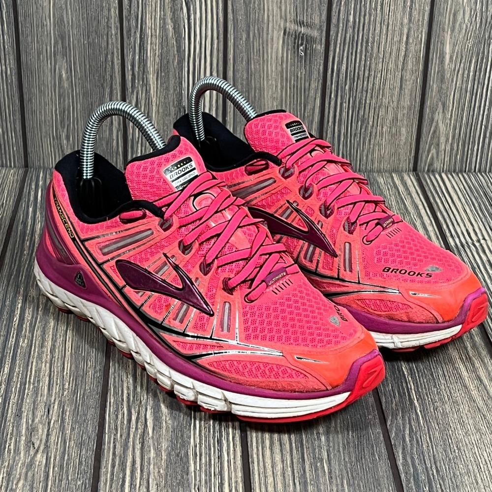 Brooks Transcend Running Shoes Womens 7 Pink Ultimate Ride Sneakers 1201501B878